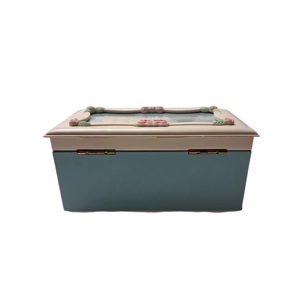 Blue Dancing Ballerina Couple Musical Jewelry Storage‎ Box